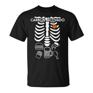 Camiseta de Halloween para parejas con diseño de esqueleto con barriga de cerveza y embarazo para papá - Product Image 2