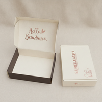 Boîte d'emballage cosmétique pour soins de la peau, personnalisée, en carton ondulé, entièrement imprimée en couleur, avec rabat supérieur