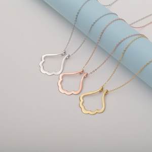 सस्ते थोक फैशन रिंग धारक हार गहने 18k सोने की प्लेटेड स्टेनलेस स्टील नेकलेस सगाई रिंग कीपर - Product Image 1