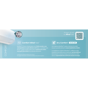 Aire Acondicionado Split WindFree de 12000 BTU, Eléctrico, con WiFi, Eficiencia Energética A++, Refrigerante R32, Silencioso, para el Hogar, Variable - Product Image 3