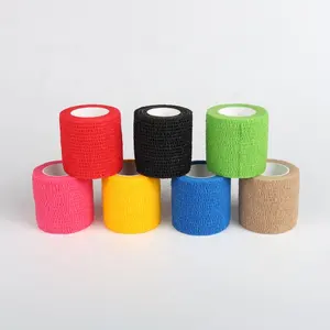 5cmX 4.5m Amazon top verkäufer medizinische erste hilfe vlies cohesive elastische bandage mit natürlichen gummi