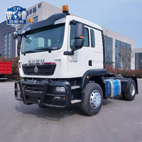 Camion tracteur diesel d'occasion 4x2 à conduite à gauche, poids lourd, haute puissance, pour transport interurbain, avec suspension pneumatique, siège et caméra arrière