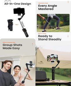 2025 Popular Hohem <span class=keywords><strong>ISteady</strong></span> X3 Gimbal Stabilizer Estabilizadores de cardán de teléfono de 3 ejes para viajes Vlog TikTok - Product Image 5