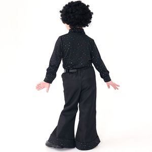 Setelan disko hitam anak laki-laki 70's kostum Cosplay bintang Rock kostum tari karnaval untuk anak laki-laki hari anak-anak Eropa dan Amerika - Product Image 2