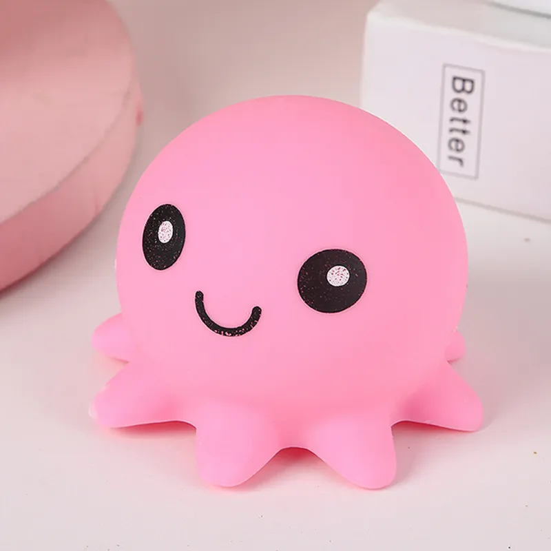 Popular 2024 TPR Soft Kawaii Squishy Octopus Stress Relief Squeeze Toy For Kids Adult