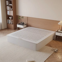 Lit flottant moderne et minimaliste en fer forgé, réglable, sans tête de lit, avec rangement haute capacité pour petits appartements