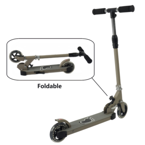 <span class=keywords><strong>Patinete</strong></span> Plegable Gris Ajustable, <span class=keywords><strong>Patinete</strong></span> No Eléctrico para Niños con Rueda Trasera de PVC de 120 mm para Niños y Niñas, Juego Diario - Product Image 4