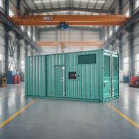 Groupe électrogène diesel silencieux conteneurisé à châssis ouvert 400 kW 500 kVA, sortie triphasée CA 50 Hz, arrêt automatique en cas de faible niveau d'huile ATS 100%