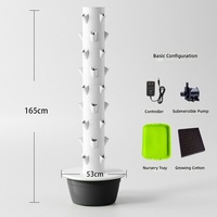 Sistem Hidroponik Vertikal Aeroponik yang Dapat Disesuaikan untuk Pertanian Sistem Hidroponik dengan Lampu LED untuk Pertumbuhan Tanaman