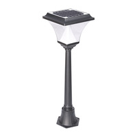 Lampe solaire DC pour pelouse extérieure moderne à succès, IP65, étanche, avec poteau de 1 m, lumière LED de jardin avec télécommande, aluminium + PC, à intensité variable