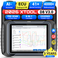 XTOOL D8 Todo en Uno, Programador de Llaves con Más de 41 Funciones, Escáner de Codificación ECU, Lector de Códigos Obd2, Herramienta de Diagnóstico de Sistema Completo con IA para Autos