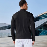 Sweat-shirt unisexe à demi-zip, respirant, élastique, à séchage rapide, avec doublure polaire, col montant et manches longues pour les sports de plein air