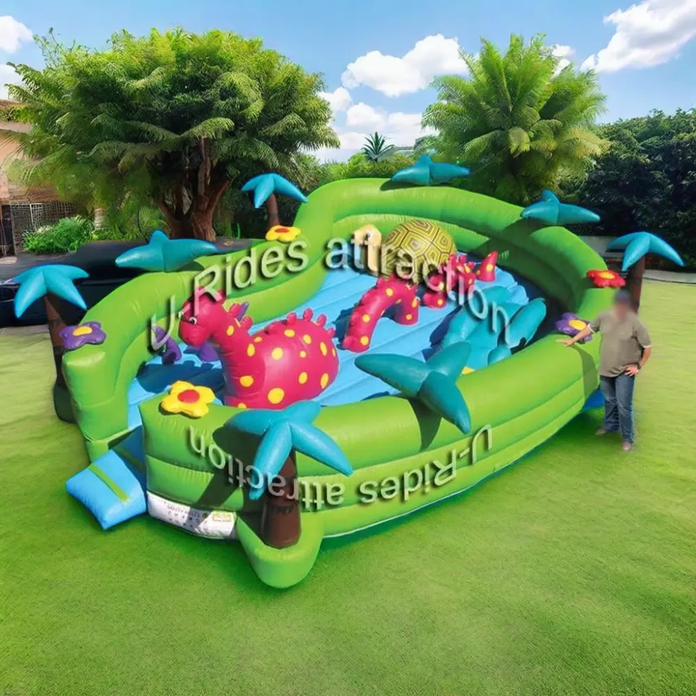 Kids Playground Dinosaur Jumping Inflatable Combo Inflatable Toys For Backyard