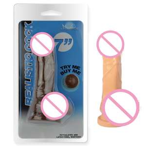 7-дюймовый реалистичный фаллоимитатор из ТПЭ с текстурированным стволом, гибкой конструкцией, мощной присоской, водонепроницаемый, без вибрации, для взрослых - Product Image 4