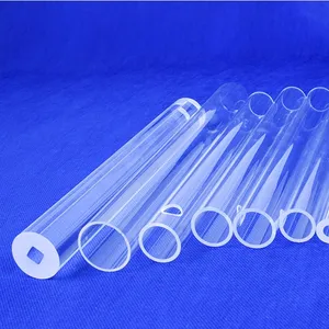 透明石英ホウケイ酸ガラス管3.3高ホウケイ酸ガラス管オープンエンドカスタム形状