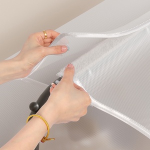 <span class=keywords><strong>Housse</strong></span> de <span class=keywords><strong>protection</strong></span> transparente anti-poussière en plastique avec sangle pour suspendre les vêtements, pour doudoune, costume, manteau, garde-robe - Product Image 3