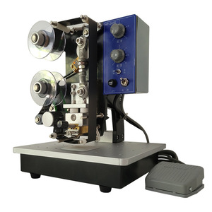 Electric Semi <strong>Automatic</strong> Ribbon <strong>Coding</strong> <strong>Machine</strong> Expiry <strong>Date</strong> Batch Number Printer for Plastic Film Plastic Bags Packaging Film - Product Image 1