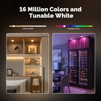 Lámpara LED Inteligente MOES Tuya Wi-Fi RGB GX53, Bombilla Regulable con Cambio de Color, Sincronización Musical, Compatible con Hotel, Alexa y Google Home