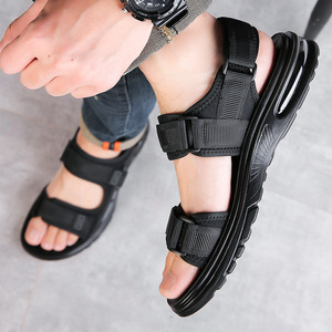 Sandales unisexes en cuir véritable à bout ouvert, semelle extérieure en caoutchouc, semelle intermédiaire en EVA, imperméables, chaussures d'eau d'été pour la plage, doublure en mesh - Product Image 3