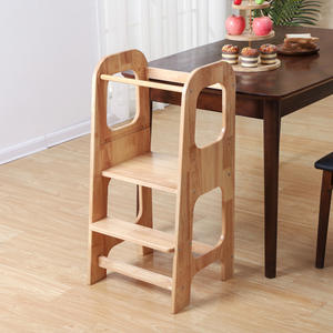 Taburete Anfo para niños, taburete de madera maciza para bebé, torre de aprendizaje Montessori ajustable para lavado de manos, modelo de escalera - Product Image 6
