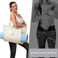 Tas Yoga Kanvas 12oz Heavy Duty dengan Kantong Luar & Tali Bahu untuk Hadiah Promosi Grosir Pasokan Massal