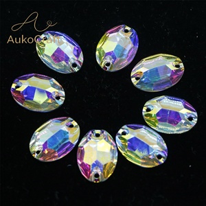 Piedras de Resina con Corte Rivoli Firstones Sparkle, Cristales AB Planos para Coser, Decoración de Joyería y Ropa - Product Image 2