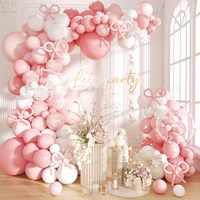 Kit d'arche de guirlande de ballons bleu macaron et blanc, ballons en latex pour baby shower, fête d'anniversaire, révélation du sexe, décoration de toile de fond de mariage