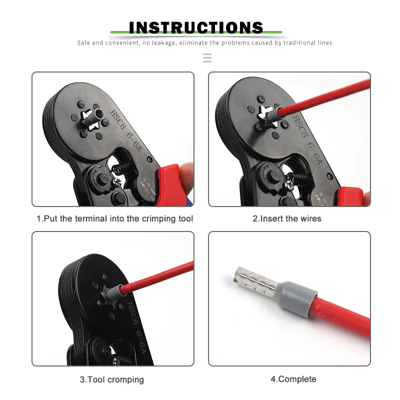 300/700 Pelf bular ubular rimping Terminals leclectrical ool it Elf-Adjusting Electrice rimper H8 8 8 6-46-6-6A lie ETR R et