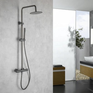 دش فاخر على قمة الأمطار + مجموعات SUS304 خلاط ترموستاتي نحاسي مركب على صنبور دش - Product Image 3