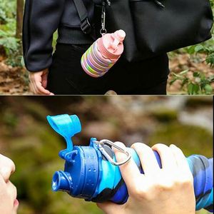 Botella de Agua Plegable de Silicona Personalizada de 500 ml, Libre de BPA, a Prueba de Fugas, con Pajita para Beber, Térmica, Promocional, para Niños, para Bebidas Frías - Product Image 6