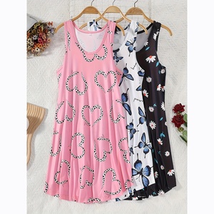 Vestido Camiseta de Manga Corta de Poliéster para Mujer <span class=keywords><strong>Tallas</strong></span> <span class=keywords><strong>Grandes</strong></span> Z144, Nueva Moda Europea y Americana 2026, Ropa de Dormir y Descanso para el Hogar, Venta al por Mayor - Product Image 2