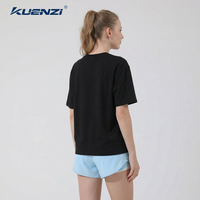 Camiseta Kuenzi Regular Personalizada con Logotipo Personalizado, Cuello Redondo, Manga Corta, 100% Algodón, 240 g/m², para Mujer