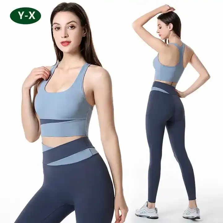 Grosir Tik Tok pakaian atletik wanita Gym kebugaran olahraga pakaian olahraga Activewear mulus wanita Jogger pakaian Yoga Set