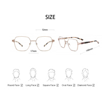 Lunettes de vue polygonales pour femmes adultes, avec monture en métal légère à bordure complète. Lentilles PC de qualité supérieure pour un usage quotidien et une meilleure vision.