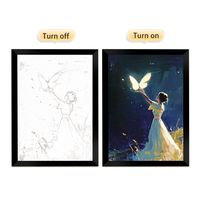 Lampe de nuit LED 3D Periphery Seraphine Photo, design moderne, cadre en bois avec animation, art mural pour la décoration de la maison ou comme cadeau