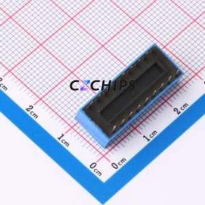 DR-09LT DIP Switch Through hole Component (THT),P=2.54mm Switch Flat Toggle, Raised Type Single Pole Single Throw 9-Bit 2.54mm - Product Image 2