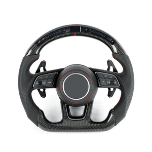 พวงมาลัยคาร์บอนไฟเบอร์ใช้สำหรับรถ Audi A3 <span class=keywords><strong>A4</strong></span> S4 Rs3 Rs5 ttrs <span class=keywords><strong>B9</strong></span> <span class=keywords><strong>A4</strong></span> A5 8P A8 A6พวงมาลัยรถยนต์ A7 LED - Product Image 5