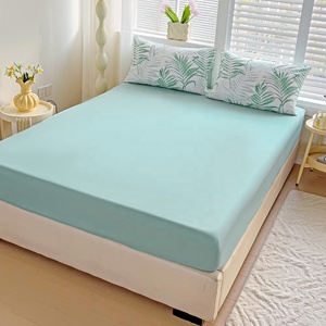 In 4Pcs Sợi Nhỏ Polyester Nữ Hoàng Vua Kích Thước Trải Giường Ga Trải Giường Bộ Đồ Giường Bộ Với Vỏ Gối - Product Image 5