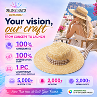 Chapeaux de paille pour femmes 2027, logo personnalisé, large bord, style sombrero, vente en gros, décorés, tissés à la main, chapeau de soleil d'été pour la plage, style borsalino, en vrac