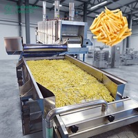 Ligne de production de frites surgelées directe usine, machine de traitement des pommes de terre en acier inoxydable 304, capacité personnalisée