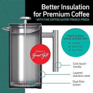 Unisweet Classic – Ensemble Presse-Agrumes et Pot à <span class=keywords><strong>Café</strong></span> en Acier Inoxydable 304 – Extraction de <span class=keywords><strong>Café</strong></span> Pur et Fort – Modè<span class=keywords><strong>le</strong></span> Durable et Résistant à la Rouille - Product Image 3