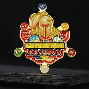 Épinglette de revers en émail souple avec chaîne, thème chrétien adventiste 'Croyez à <span class=keywords><strong>la</strong></span> Promesse', pour le International Pathfinder Camporee - Product Image 1