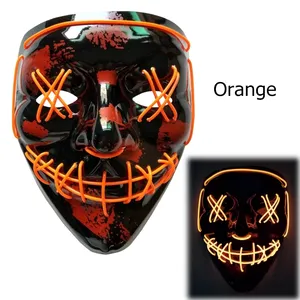 Neue produkte mode licht up party masken maske blinkende led gesicht maske halloween