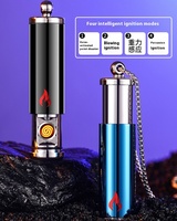 Rouge à lèvres Style rouge à lèvres commande vocale tungstène métal électrique USB Rechargeable coupe-vent briquet avec collier corde suspendue