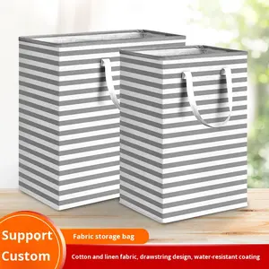 Amazon kumaş için 2 adet sınır ötesi saklama sepetleri kıyafet dolabı için katlanabilir çamaşır sepetleri standı - Product Image 2
