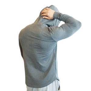 <span class=keywords><strong>Sudadera</strong></span> con capucha para hombre de fibra de poliéster de secado rápido con logotipo personalizado 2026 para fitness - Product Image 3