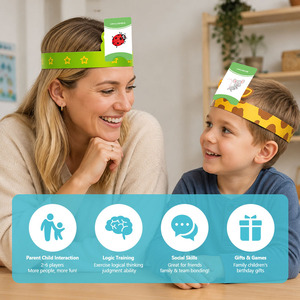 Juego <span class=keywords><strong>de</strong></span> Mesa Global Bridge WHO AM I, Juego Educativo Familiar, Juego <span class=keywords><strong>de</strong></span> Adivinanzas <span class=keywords><strong>para</strong></span> Niños <span class=keywords><strong>de</strong></span> <span class=keywords><strong>6</strong></span>+ Años con 75 Cartas y <span class=keywords><strong>6</strong></span> Diademas - Product Image 3