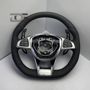 Volant de voiture en fibre de carbone pour Mercedes benz C200 C300 E200 E300 GLC CLS Cuir perforé personnalisé <span class=keywords><strong>Prix</strong></span> de gros - Product Image 6