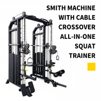 Machine de musculation multifonctionnelle Smith pour squats et crossover, équipement de fitness professionnel à structure en acier pour salle de sport