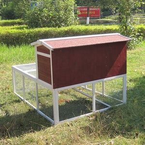 Kandang Kelinci Ganda Kayu Kandang Kelinci Kandang Mainan Pena Guinea Pig Rumah dengan Lari - Product Image 5
